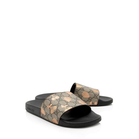 Gucci GG Supreme Berry Slide Sandals - Size 9 / 39 - Picture 2 of 7